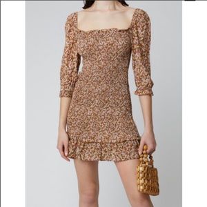 Faithfull The Brand Es Saada Dress XS Brown NWOT